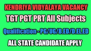 kendriya vidyalaya vacancy 2023KVS school Vacancy 2023 kendriya vidyalaya requirement 2023 [upl. by Rebmik897]