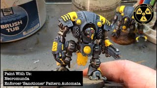 Paint With Us Necromunda Palanite Enforcer Sanctioner Pattern Automata [upl. by Nonez]