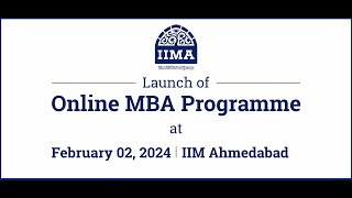 IIMA Launches Online MBA Programme [upl. by Margetts]