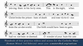 Easter Proclamation Exsultet  New Translation Roman Missal 3rd Edition Practice Recording [upl. by Ainoloppa]