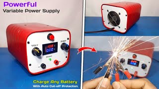 How to Make All in One Variable Power Supply  Adjustable Battery Charger With Charging Protection [upl. by Sheridan627]