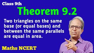 Theorem 92 maths 9th class ncert [upl. by Leterg54]