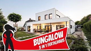 Bungalow für BestAger und Familien Genial geplantes 3 in 1 Fertighaus  Haustour Fingerhaus [upl. by Gilead]