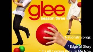 Glee  Nationals Season 3 songs compilation New Directions setlist HD [upl. by Akiaki]