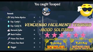 MODO SOLITARIO TERARAID 6 ESTRELLAS TOXAPEX POKEMON PURPURA [upl. by Cy62]