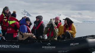 Zodiac cruising in Antarctica aboard Hondius [upl. by Kreitman]