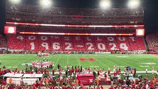 Nebraska Football Celebrates 400 Consecutive Sellouts with Two Stadium Card Stunts [upl. by Annol56]