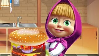 Masha Cooking Big Burger Games Video For Kids HD [upl. by Timotheus438]