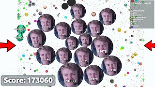 Covering the ENTIRE Map in Agario 173060 Score  Agario World Record [upl. by Llyrrad]