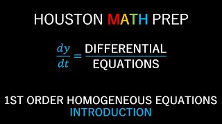 Homogeneous FirstOrder Differential Equations Introduction [upl. by Anom]