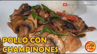 RECETA POLLO CON CHAMPIÑONES AL ESTILO ORIENTAL [upl. by Biles]