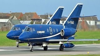 Cobham Aviation GFRAL GFRAK Dassault Falcon 20DWarton Aerodrome 201015 [upl. by Imekawulo]