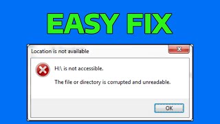 Fix The File Or Directory Is Corrupted Or Unreadable Hard Drive Wont Open  How To [upl. by Nayar872]