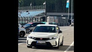 Fresh off the factory floor the Honda Civic Type R just wants more and more at Gelleråsen Arena [upl. by Joeann]