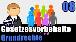 Die verschiedenen Gesetzesvorbehalte  Staatsrecht II 08 [upl. by Nylhsa866]