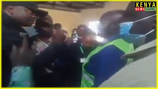 Rashid Echesa slaps IEBC Official  Matungu Byelections [upl. by Anelaf]