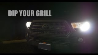 How to PlastiDip Your Grill  2017 Tacoma TRD OffRoad Build [upl. by Jaenicke]