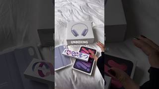 UNBOXING PURPLE IPAD MINI amp AIRPODS MAX💜🙇🏻‍♀️🪁 angietutorials appleunboxing ipadmini [upl. by Doroteya]