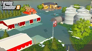 GIANT FARM FLOOD OF 2020 EVACUATION TIME ROLEPLAY  FARMING SIMULATOR 2019 [upl. by Klecka]