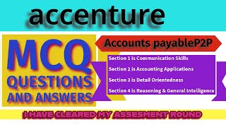 Accenture MCQ Question and Answers for Accounts Payable P2P Process accenture accentureoffcampus [upl. by Marilyn]