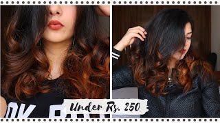 How to color your hair at home under Rs 250  Ombre highlights  Streax soft blonde highlights [upl. by Samaj]