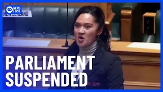 New Zealand Parliament Suspended After Haka Protest  10 News First [upl. by Lombardo]