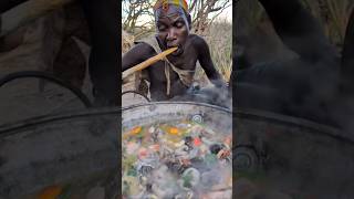 African tribe old man filing very tasty africa cooking food [upl. by Branham]