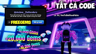 Hướng Dẫn Nhập Tất Cả Mã Code Nhận Gems Trong Anime Defenders [upl. by Karub]