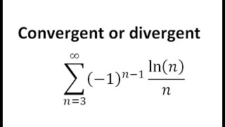 series 1n1lnnnconvergent or divergentalternating series testshorts [upl. by Cyrilla]