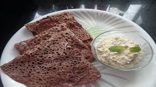 Ragi dosa ki recipe  Nachani Ghavan recipe  How to make Ragi dosa [upl. by Fesuoy]