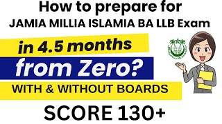 Jamia Millia Islamia BA LLB Entrance 2025 Preparation Strategy in45 months from ZeroJMI 5 year Law [upl. by Gazzo]