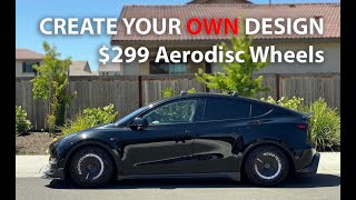 Buy your own CUSTOM Design TEXT Aerodisc  Tesla Model Y 3  EVBase [upl. by Ramled]