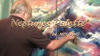 Abstract Art Expressionist Painting Demo Neptunes Palette How to [upl. by Anaicilef]