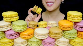 ASMR COLORFUL MACARONS MUKBANG  EATING SOUNDS NO TALKING  TracyN ASMR [upl. by Wadlinger]