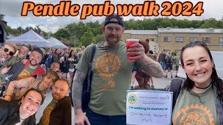 Pendle pub walk 2024 for the Pendleside Hospice charity 6724 pendlesidehospice fyp [upl. by Norihs131]