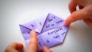 Origami  How to use and play with a Fortune Teller PakuPaku [upl. by Meyers]