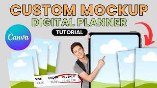 How To Create Custom Mockup In Canva For Digital Planner Sell On Etsy [upl. by Eisseb]