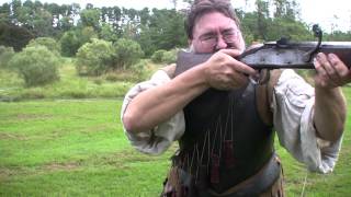 Matchlock Musket Demonstration with Armor Live Rounds [upl. by Kcirdaed]