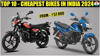 Top 10 Cheapest Bikes Of India 2024  Best Bikes Under ₹70000 In India 2024 [upl. by Cliff263]