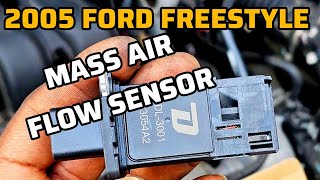 how to change mass air flow sensor in 2005 ford freestyle [upl. by Ahsinnek]