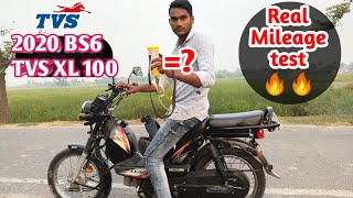 Bs6 tvs Xl 100 real mileage test 2020Insane mileage 🔥🔥🔥 [upl. by Aisats66]