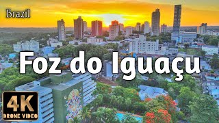 Sunset in Foz do Iguaçu Brasil 4k drone [upl. by Magree635]