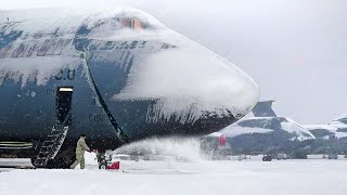 Inside US Air Force Coldest Base Flying Frozen Gigantic Plane [upl. by Raynor]