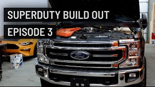 F250 Superduty Build  Episode 3 SDHQ TerminalsCenter Console Fridge [upl. by Gytle]