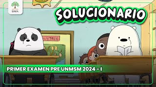 🔴 SOLUCIONARIO PRIMER EXAMEN PRE SAN MARCOS 2024I 🌱 [upl. by Ammon]