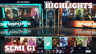 G2 vs RGE  Game 1 Highlights  Semi Finals Playoffs S12 LEC Summer 2022  G2 Esports vs Rogue G1 [upl. by Nnaacissej]