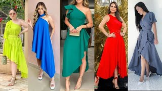 Vestido s asimétrico Moda tendencia 2025 [upl. by Odraccir]