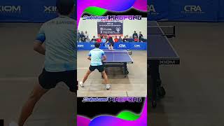 Hard topspin hits the opponents table 탁구 卓球 乒乓球 pingpong sports tabletennis shorts [upl. by Vanna]