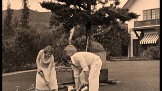 Mary Pickford amp Douglas Fairbanks at Pickfair circa 1925 [upl. by Gelasias4]