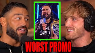 ROMAN REIGNS REVEALS HIS WORST PROMO OF ALLTIME [upl. by Mart]